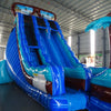 24ft South Beach Dual Lane 2pc Commercial Water Slide with Inflatable Slip & Slide - BounceWave Inflatable Sales