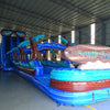 24ft South Beach Dual Lane 2pc Commercial Water Slide with Inflatable Slip & Slide - BounceWave Inflatable Sales