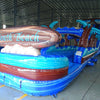 24ft South Beach Dual Lane 2pc Commercial Water Slide with Inflatable Slip & Slide - BounceWave Inflatable Sales