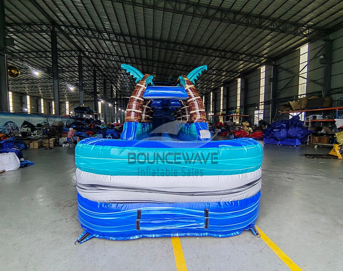 24ft Summer Breeze DL 2pc Commercial Water Slide with Inflatable Slip & Slide - BounceWave Inflatable Sales