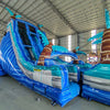 24ft Summer Breeze DL 2pc Commercial Water Slide with Inflatable Slip & Slide - BounceWave Inflatable Sales