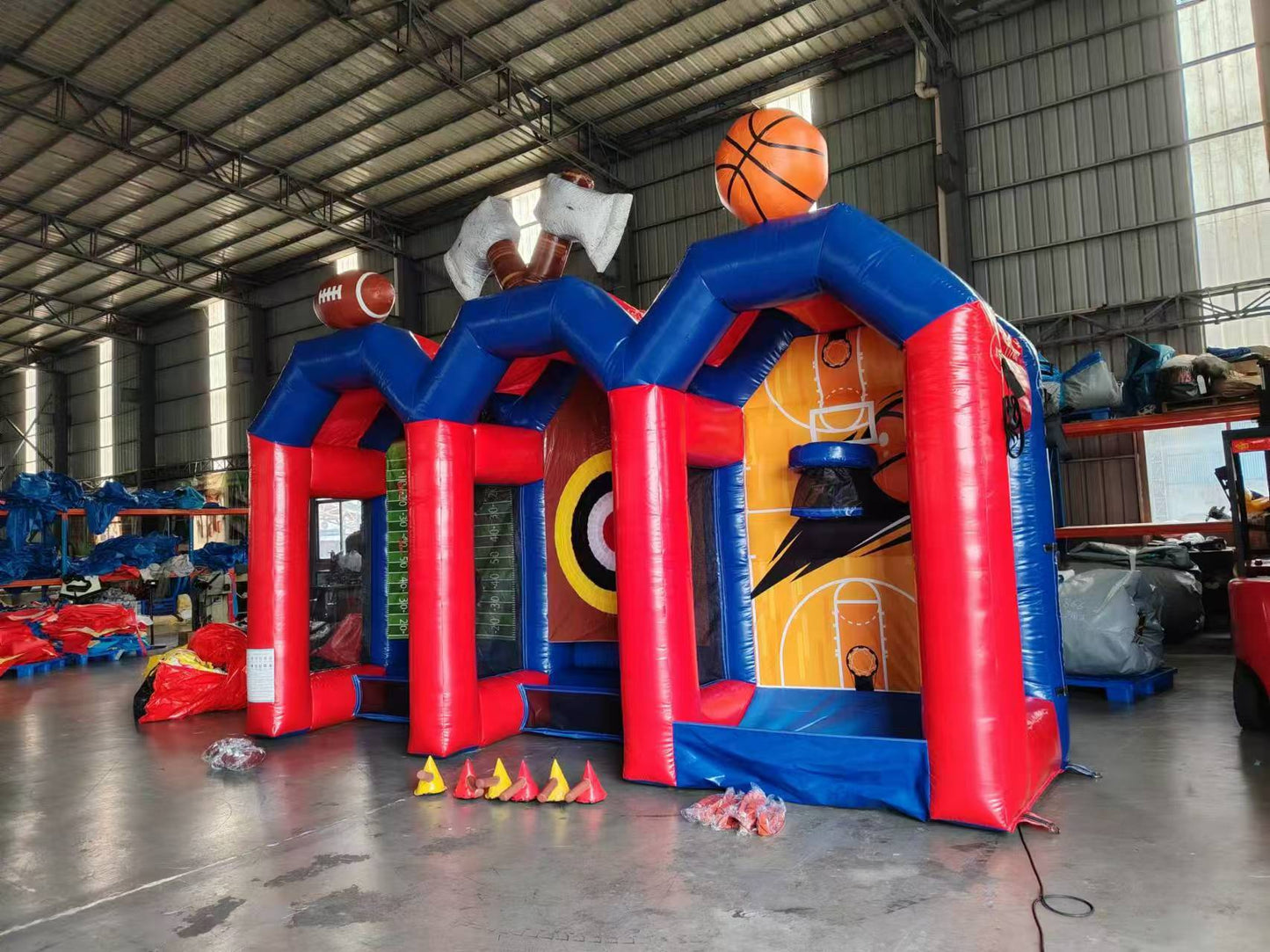 3 - in - 1 Sports Commercial Interactive Inflatable Game - BounceWave Inflatable Sales