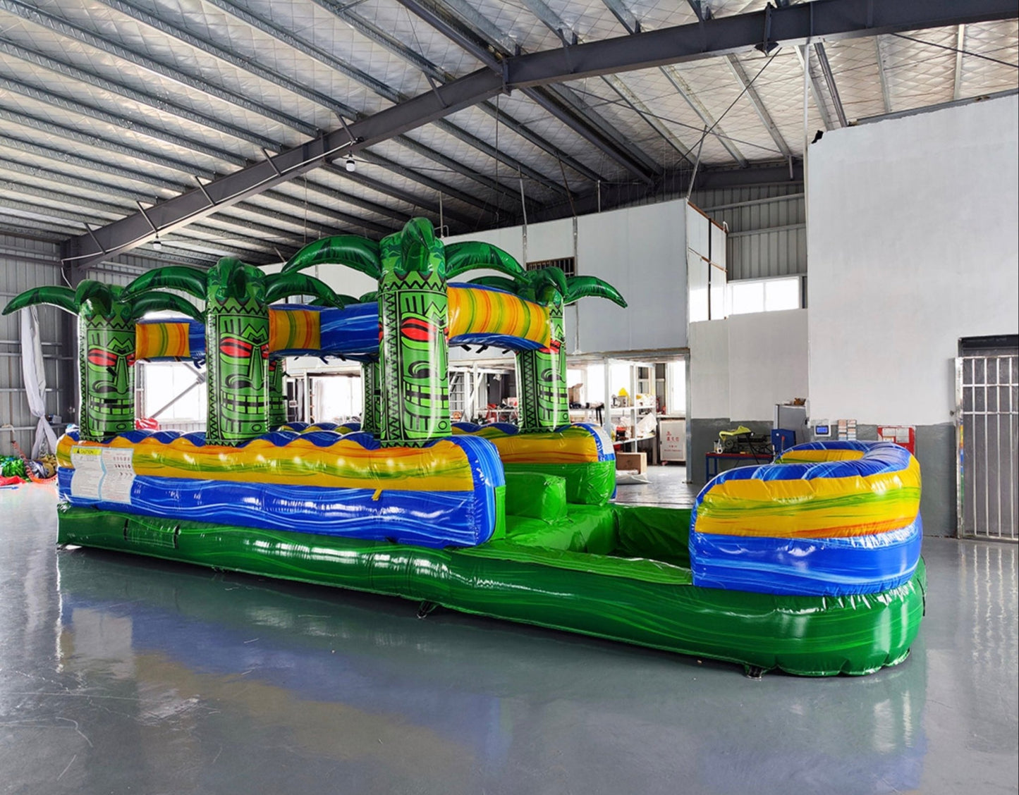 35ft Reggae Rush Dual Lane Inflatable Slip N' Slide - BounceWave Inflatable Sales