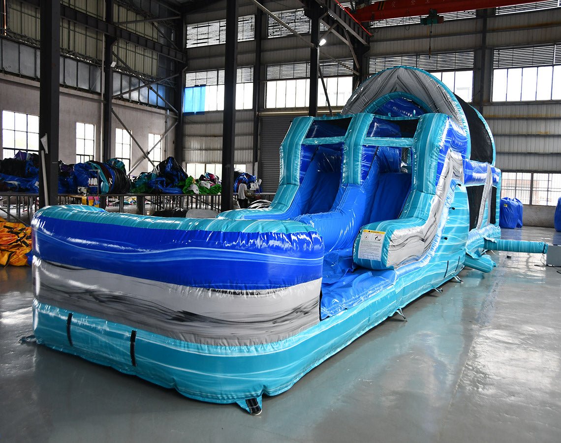 46ft Bahama Blast Hybrid Inflatable Obstacle Course - BounceWave Inflatable Sales