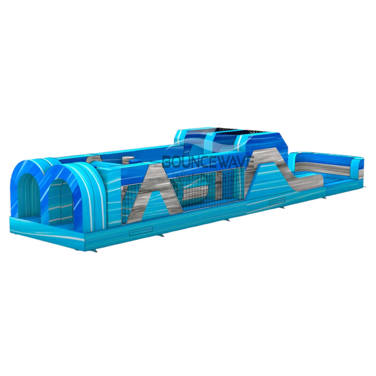 46ft Bahama "Flash" Hybrid Inflatable Obstacle Course - BounceWave Inflatable Sales