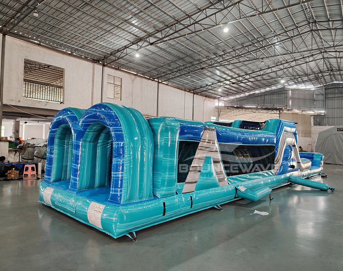 46ft Bahama "Flash" Hybrid Inflatable Obstacle Course - BounceWave Inflatable Sales