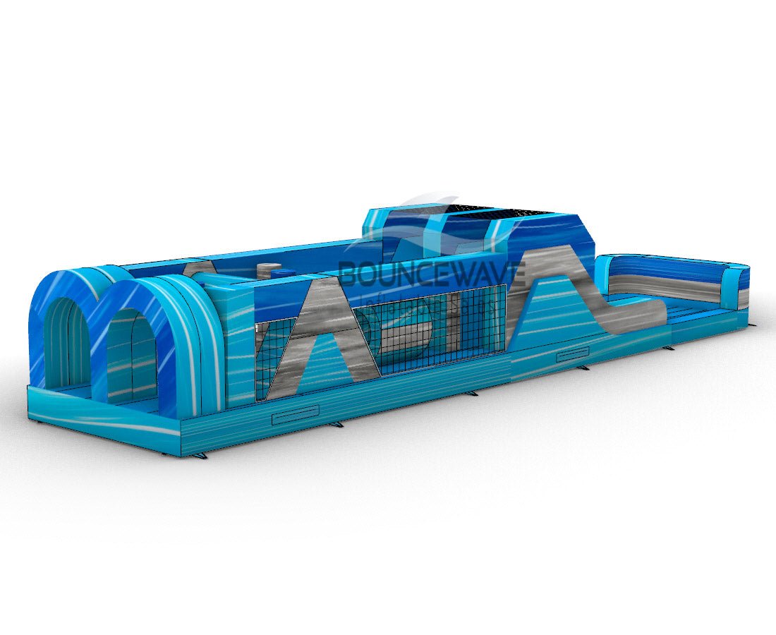 46ft Bahama "Flash" Hybrid Inflatable Obstacle Course - BounceWave Inflatable Sales