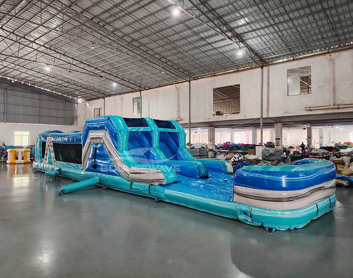 46ft Bahama "Flash" Hybrid Inflatable Obstacle Course - BounceWave Inflatable Sales