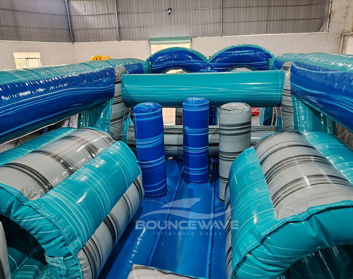 46ft Bahama "Flash" Hybrid Inflatable Obstacle Course - BounceWave Inflatable Sales