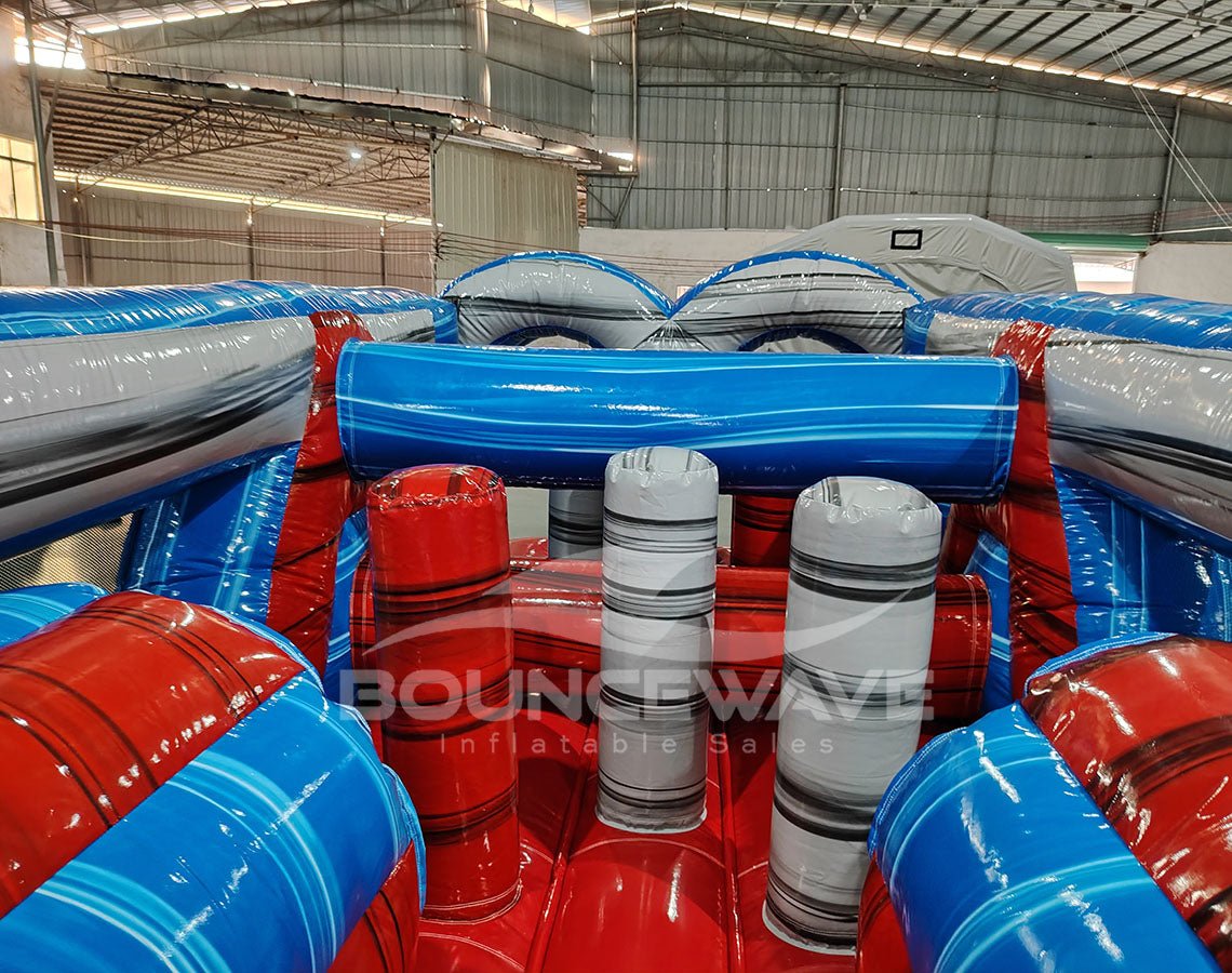 46ft Baja "Flash" Hybrid Inflatable Obstacle Course - BounceWave Inflatable Sales