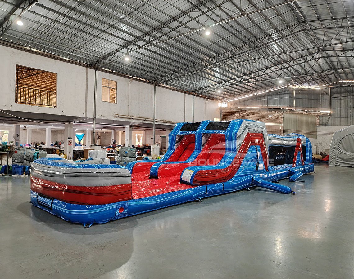 46ft Baja "Flash" Hybrid Inflatable Obstacle Course - BounceWave Inflatable Sales