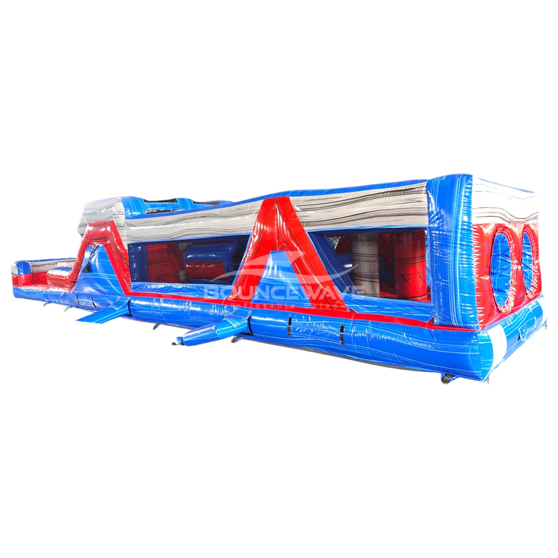 46ft Baja Open Air Hybrid Inflatable Obstacle Course - BounceWave Inflatable Sales