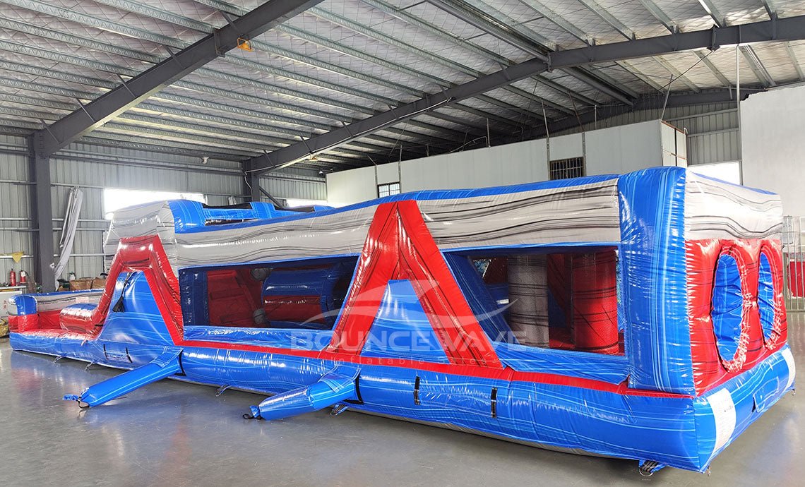 46ft Baja Open Air Hybrid Inflatable Obstacle Course - BounceWave Inflatable Sales