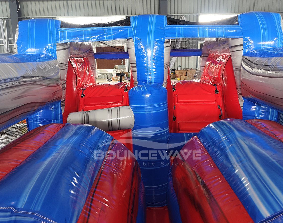 46ft Baja Open Air Hybrid Inflatable Obstacle Course - BounceWave Inflatable Sales