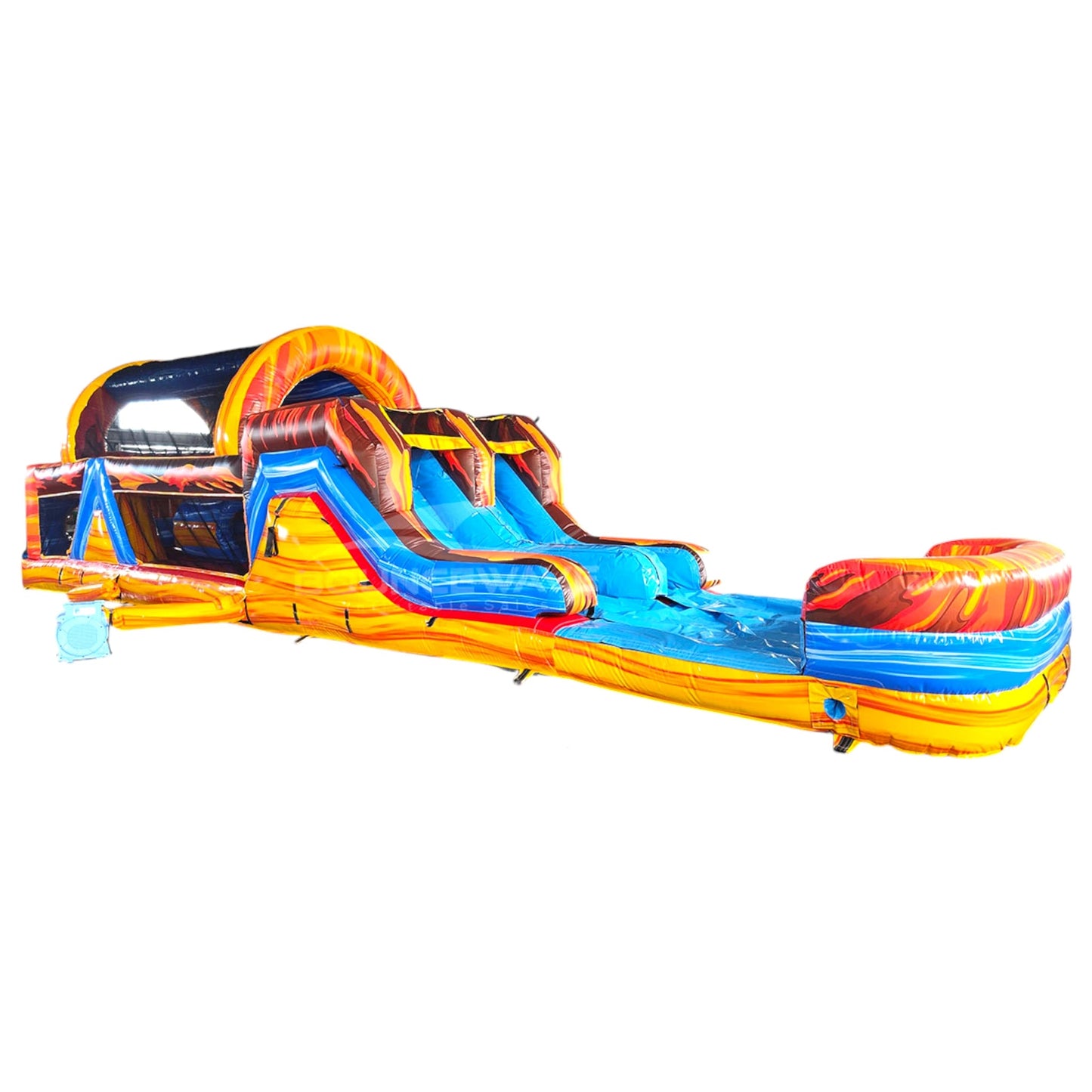 46ft Fiesta Fire Hybrid Inflatable Obstacle Course - BounceWave Inflatable Sales