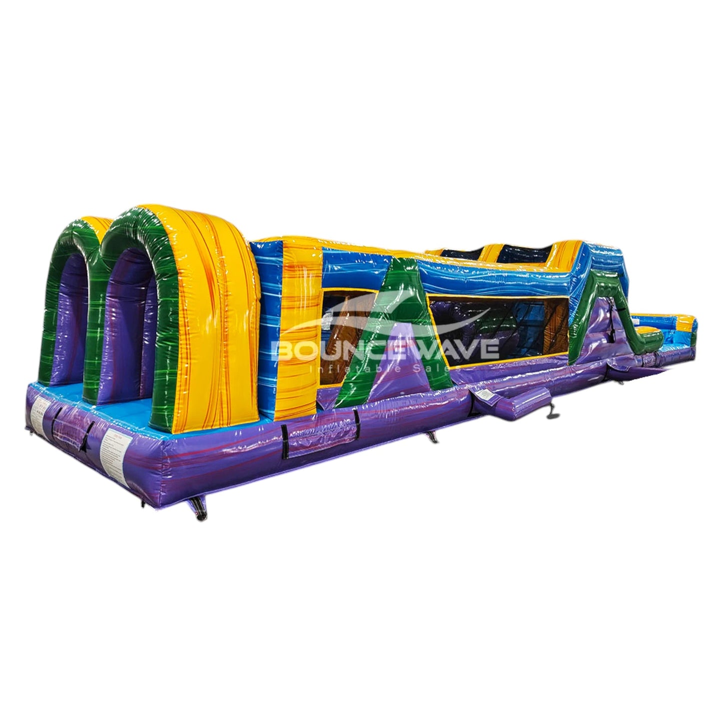 46ft Goombay "Flash" Hybrid Inflatable Obstacle Course - BounceWave Inflatable Sales