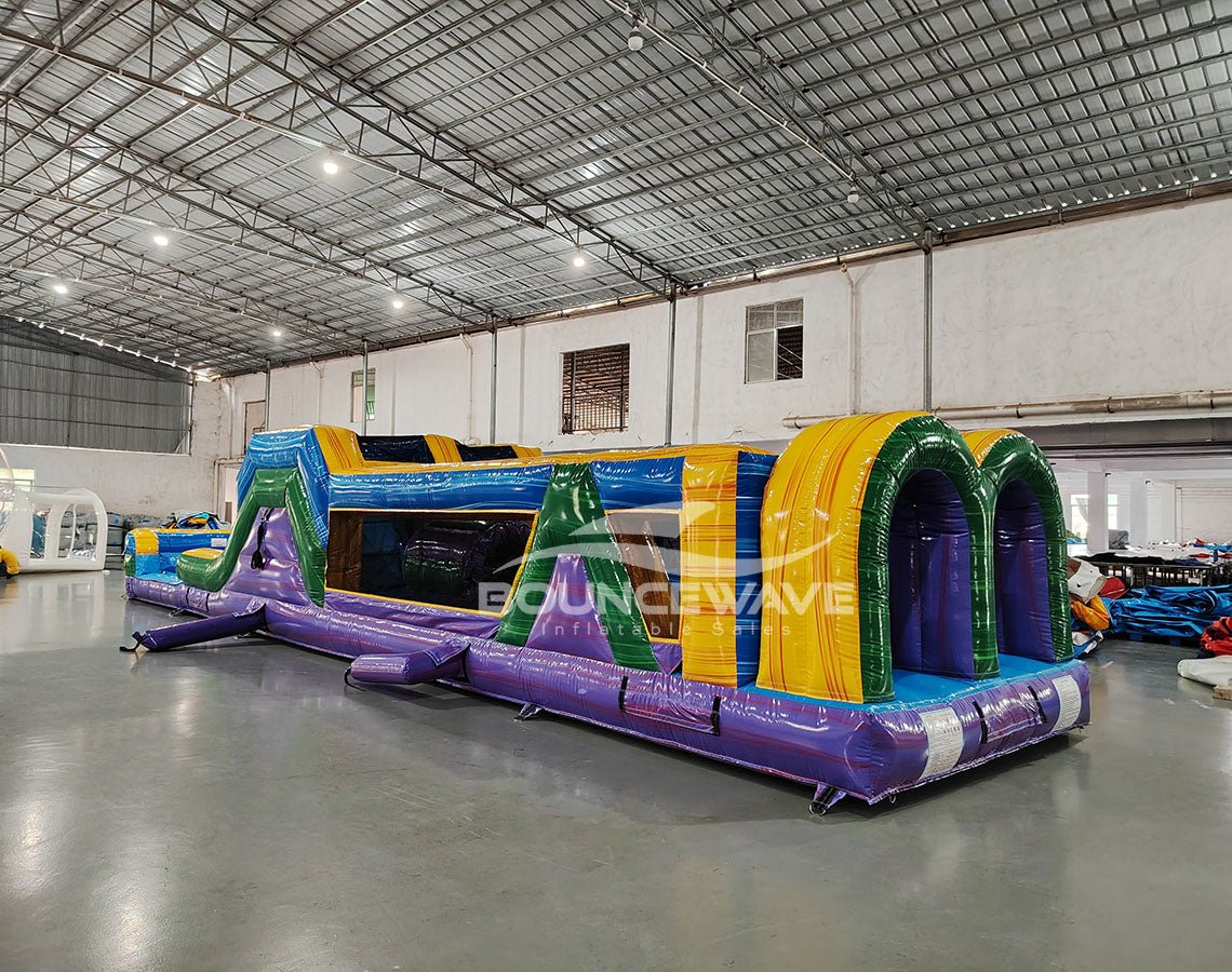 46ft Goombay "Flash" Hybrid Inflatable Obstacle Course - BounceWave Inflatable Sales