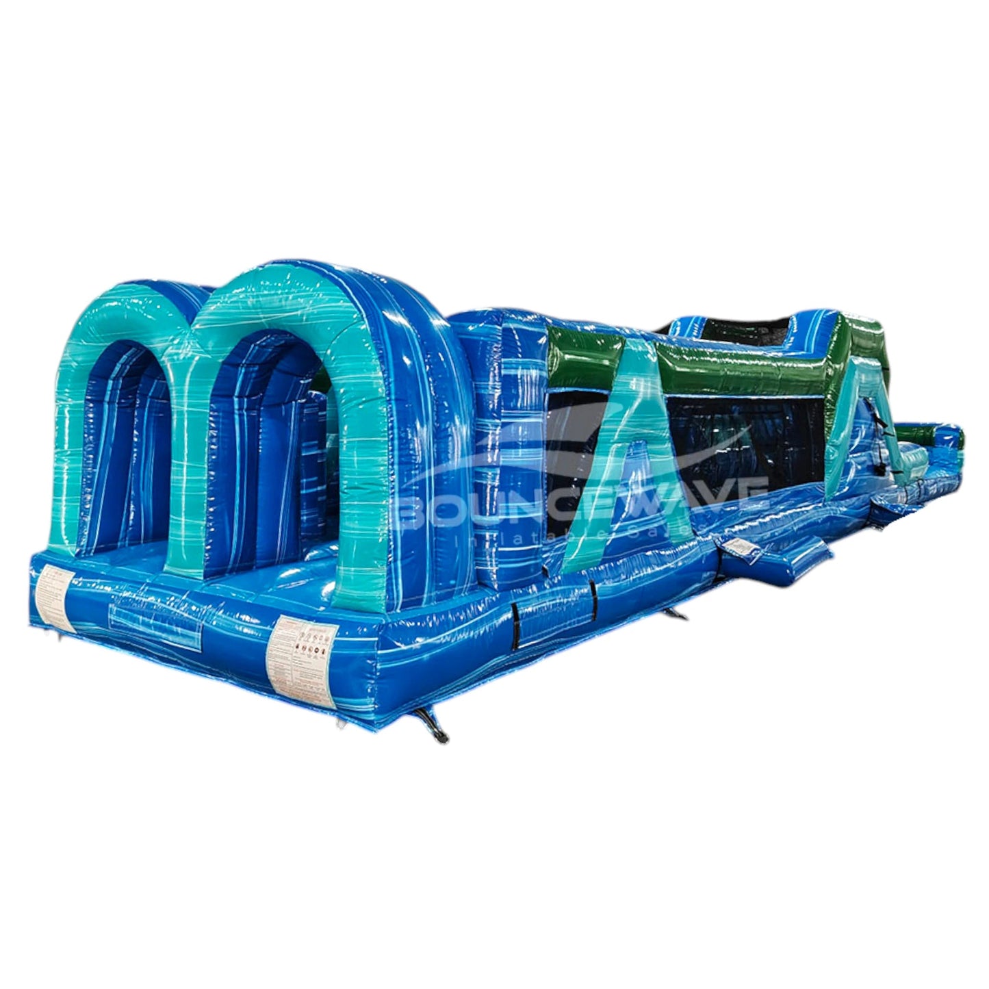 46ft Island Drop "Flash" Hybrid Inflatable Obstacle Course - BounceWave Inflatable Sales