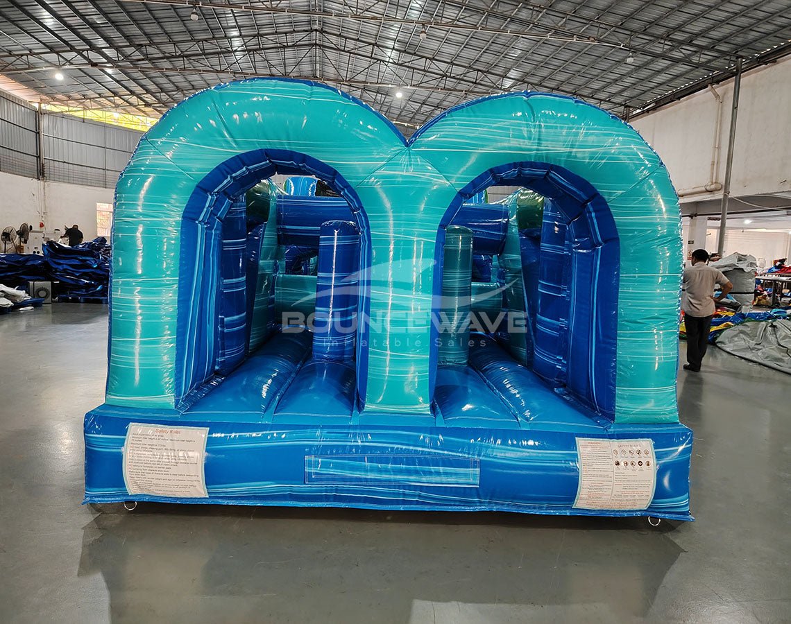 46ft Island Drop "Flash" Hybrid Inflatable Obstacle Course - BounceWave Inflatable Sales