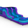 46ft Purple Plunge Teal "Flash" Hybrid Inflatable Obstacle Course - BounceWave Inflatable Sales