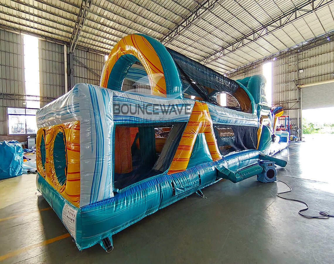 46ft Surf's Up Hybrid Inflatable Obstacle Course - BounceWave Inflatable Sales