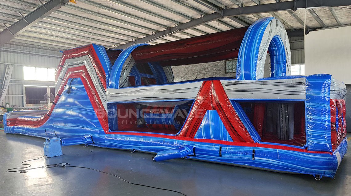 53ft XL Baja Commercial Hybrid Inflatable Obstacle Course - BounceWave Inflatable Sales