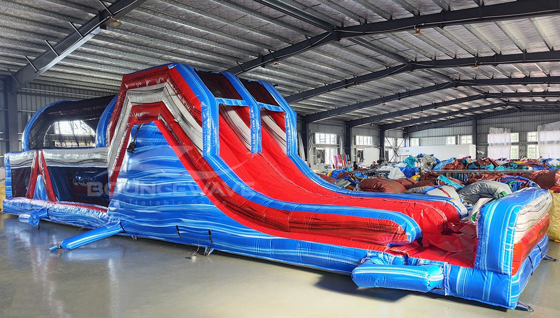 53ft XL Baja Commercial Hybrid Inflatable Obstacle Course - BounceWave Inflatable Sales