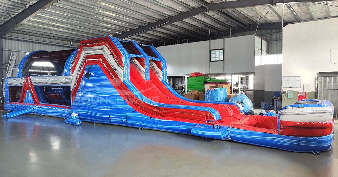 53ft XL Baja Commercial Hybrid Inflatable Obstacle Course - BounceWave Inflatable Sales