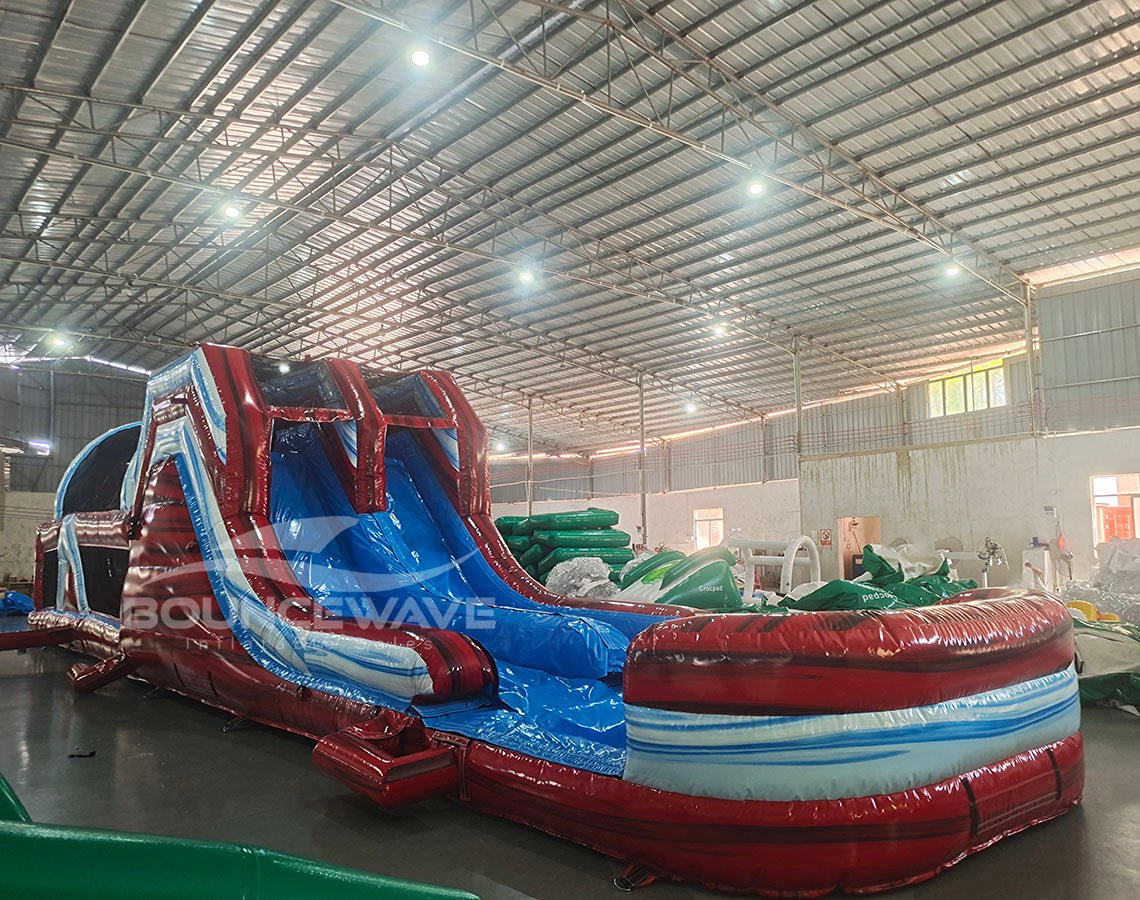 53ft XL Crimson Bay Commercial Hybrid Inflatable Obstacle Course (Copy) - BounceWave Inflatable Sales