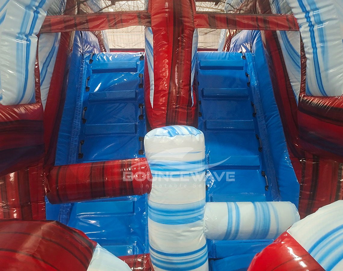 53ft XL Crimson Bay Commercial Hybrid Inflatable Obstacle Course (Copy) - BounceWave Inflatable Sales