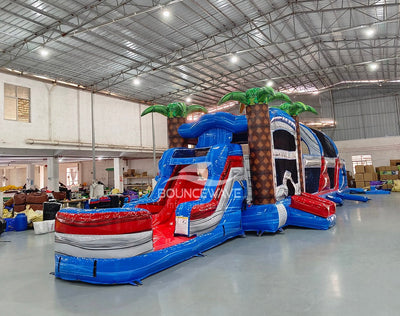 56.5ft Baja 2 - Piece Obstacle - Combo - BounceWave Inflatable Sales