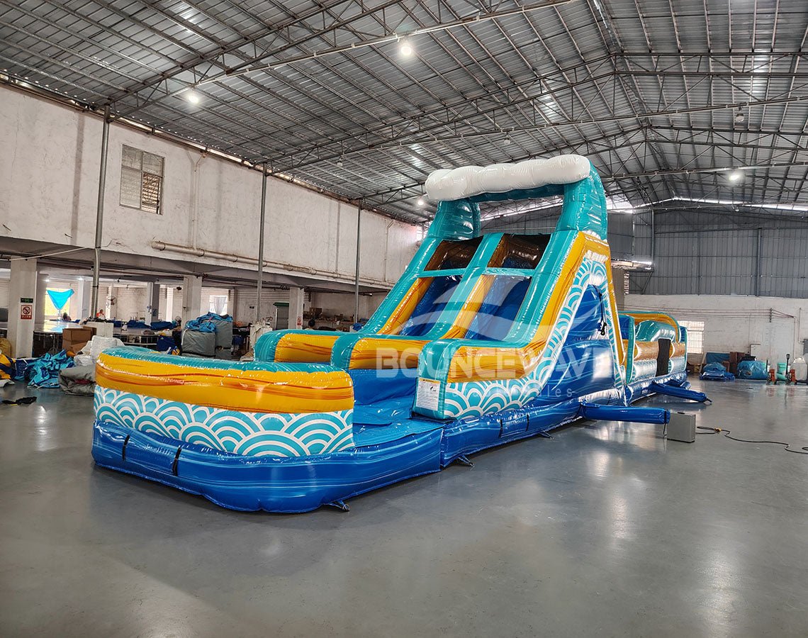 62ft Akua Falls 2 - Piece Wet/Dry Inflatable Obstacle Course - BounceWave Inflatable Sales