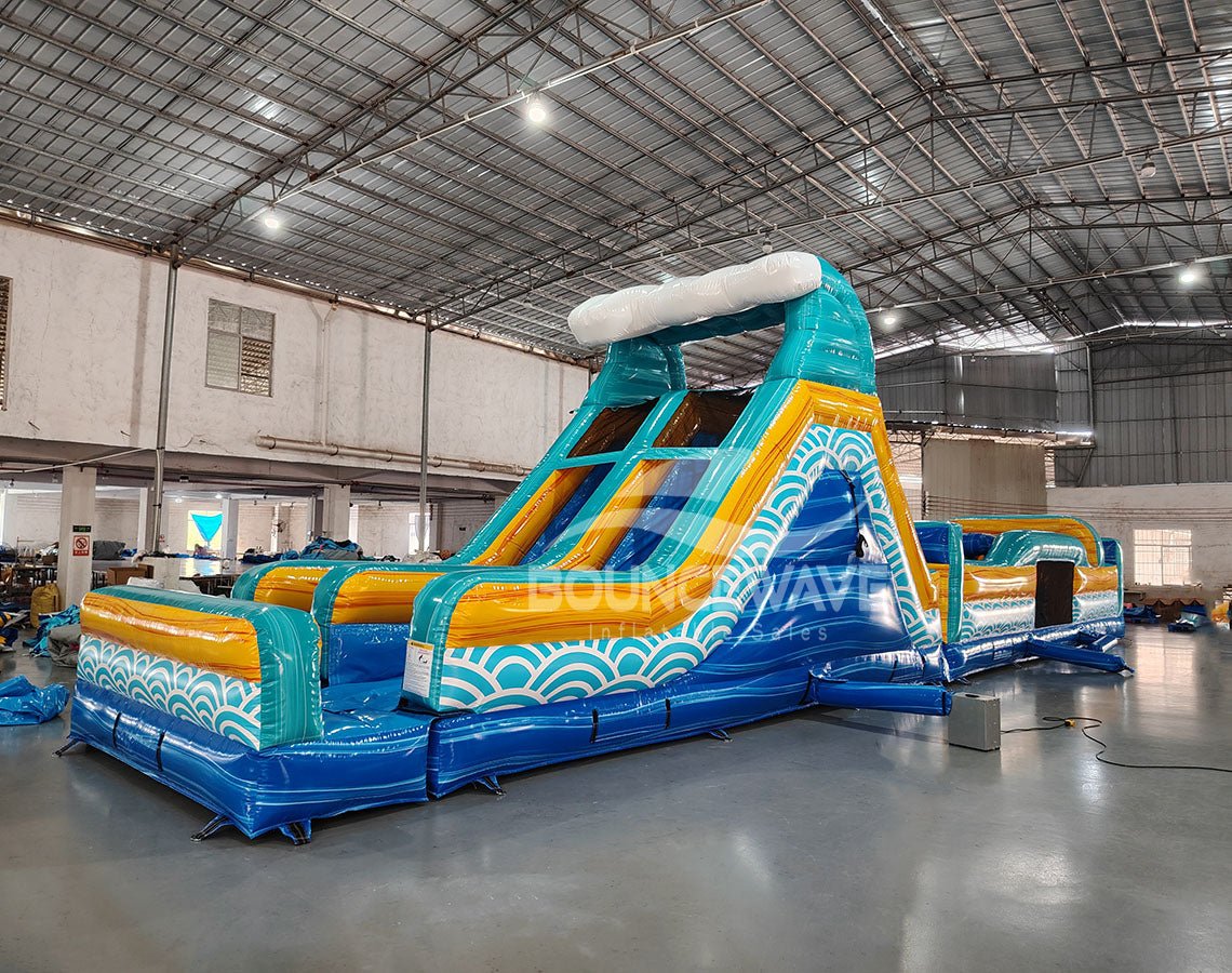 62ft Akua Falls 2 - Piece Wet/Dry Inflatable Obstacle Course - BounceWave Inflatable Sales