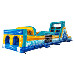 62ft Akua Falls 2 - Piece Wet/Dry Inflatable Obstacle Course - BounceWave Inflatable Sales