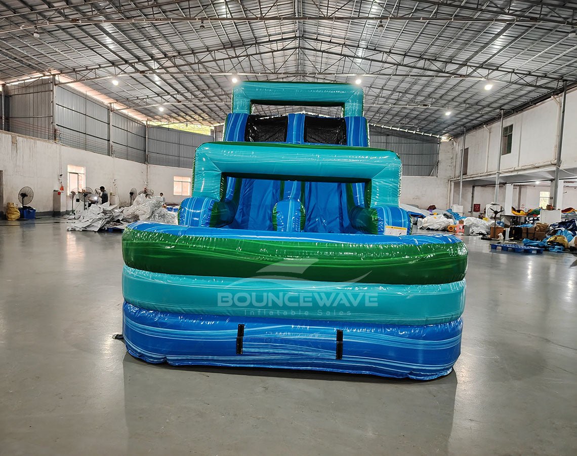 62ft Island Drop 2 - Piece Wet/Dry Inflatable Obstacle Course - BounceWave Inflatable Sales