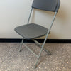 Heavy Duty Gray Plastic Folding Chair