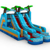 Akua Falls Double Dash Splash Inflatable Obstacle Course - BounceWave Inflatable Sales