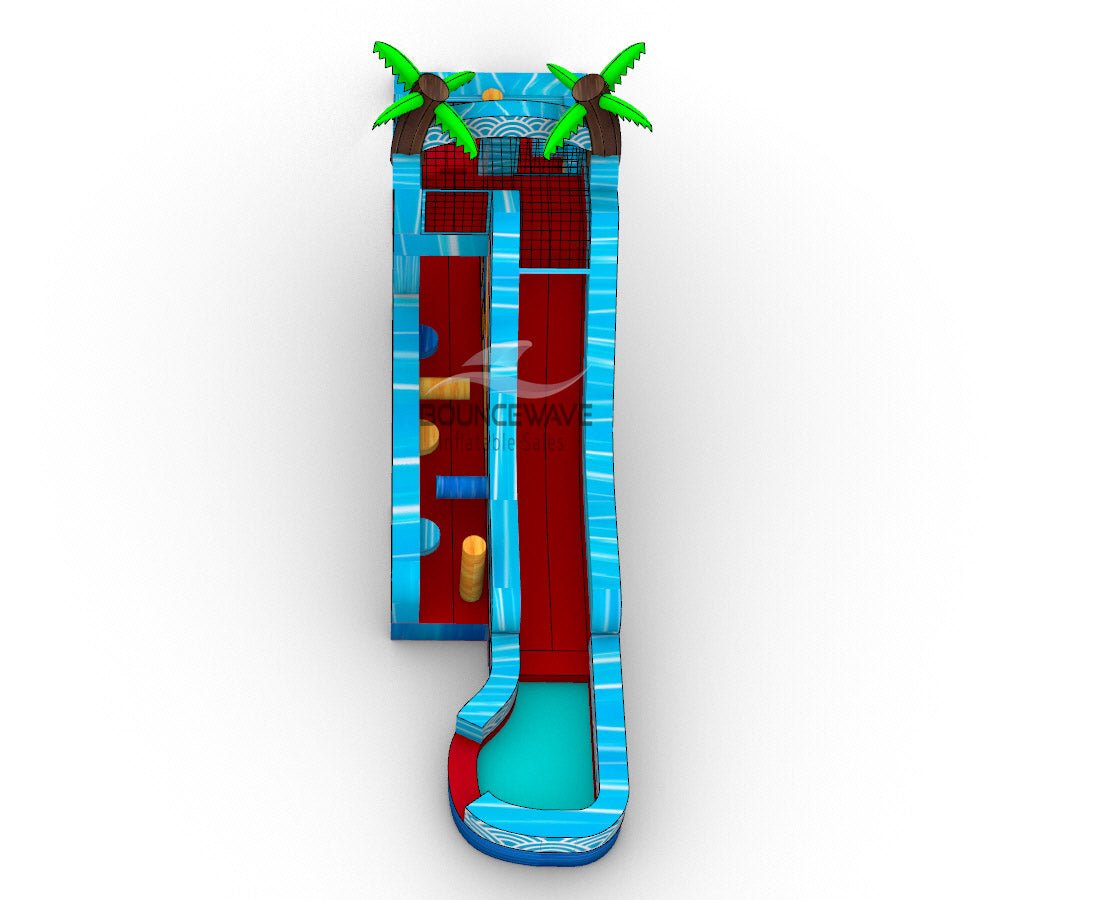 Akua Falls Single Dash Splash Inflatable Obstacle Course - BounceWave Inflatable Sales