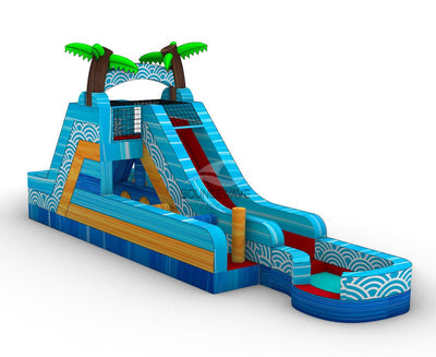 Akua Falls Single Dash Splash Inflatable Obstacle Course - BounceWave Inflatable Sales