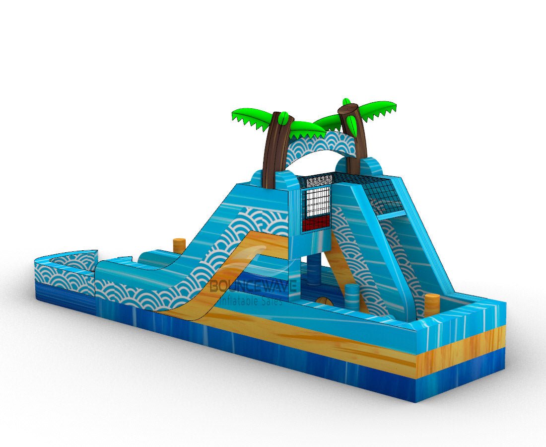 Akua Falls Single Dash Splash Inflatable Obstacle Course - BounceWave Inflatable Sales