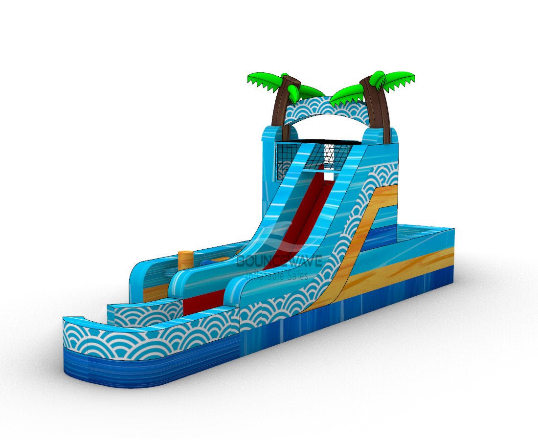 Akua Falls Single Dash Splash Inflatable Obstacle Course - BounceWave Inflatable Sales