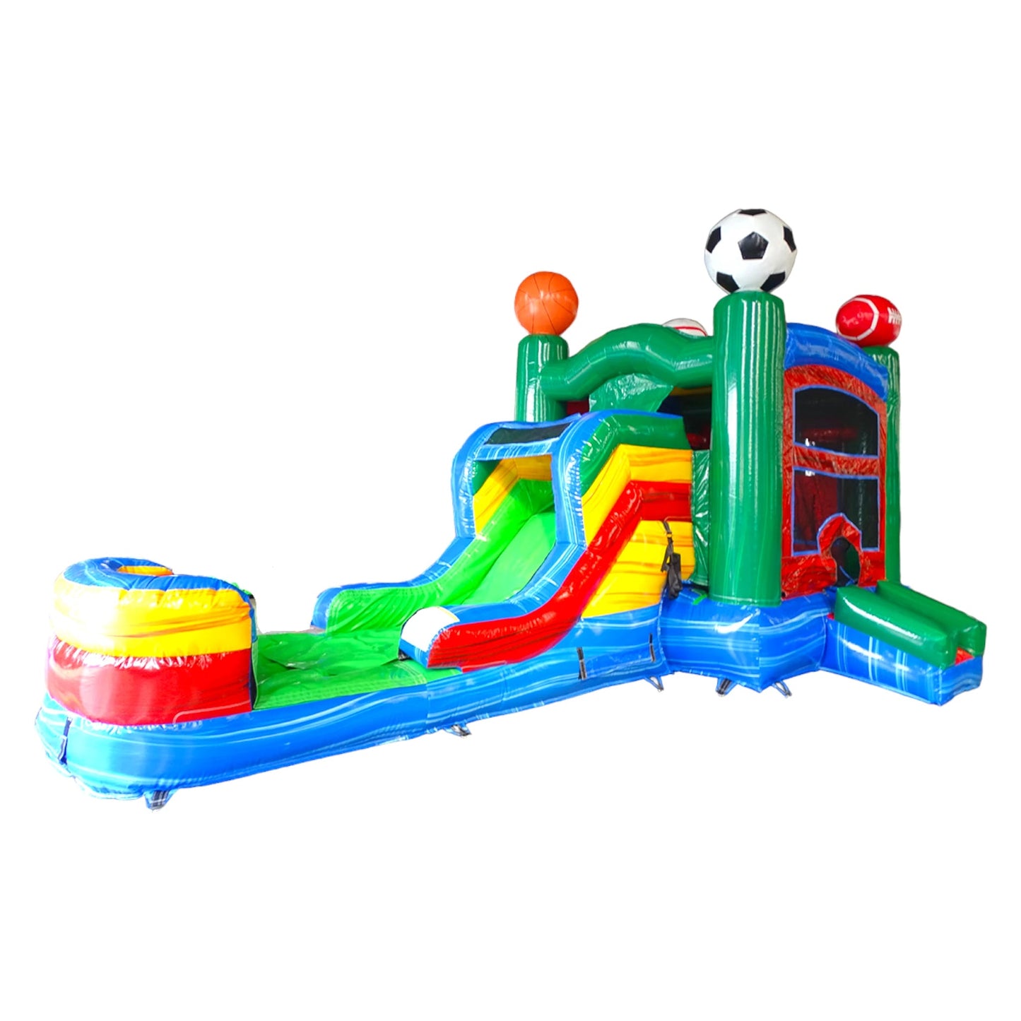 All - Star Sport Commercial Econo Inflatable Combo (Wet/Dry) - BounceWave Inflatable Sales