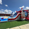 Astronaut Dual Lane Commercial Inflatable Combo (Wet/Dry) - BounceWave Inflatable Sales