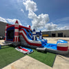 Astronaut Dual Lane Commercial Inflatable Combo (Wet/Dry) - BounceWave Inflatable Sales