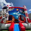 Astronaut Dual Lane Commercial Inflatable Combo (Wet/Dry) - BounceWave Inflatable Sales