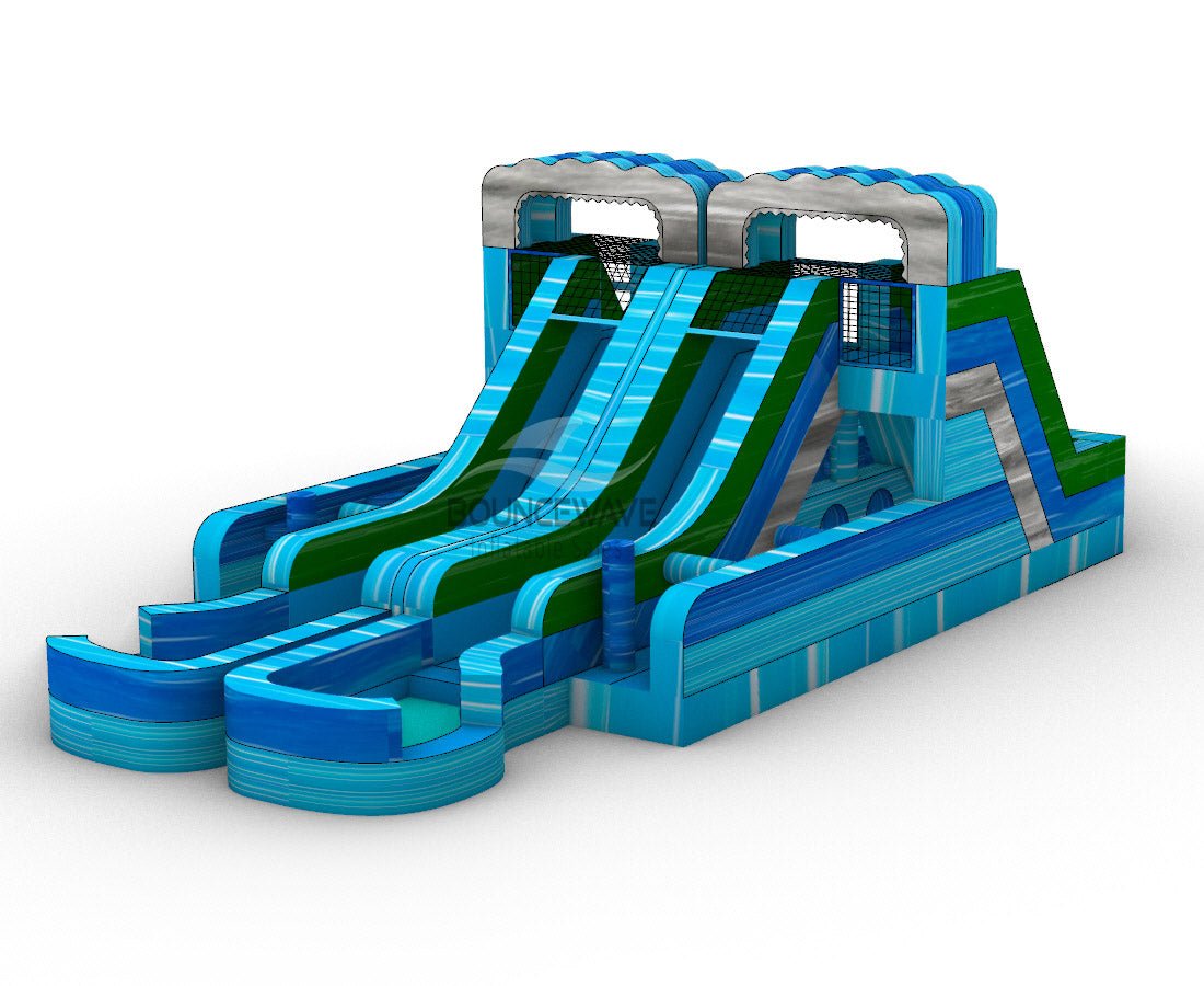 Bahama Blast Double Dash Splash Inflatable Obstacle Course - BounceWave Inflatable Sales