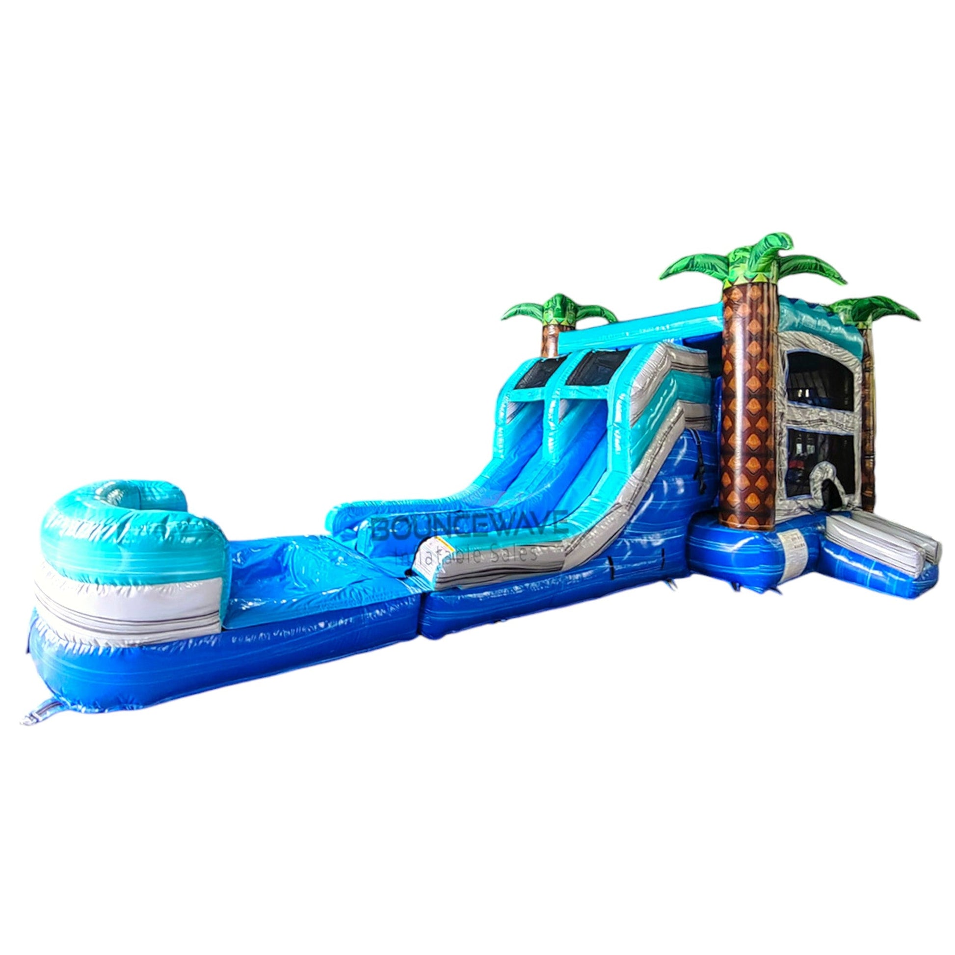 Bahama Blast Dual Lane Commercial Inflatable Combo (Wet/Dry) - BounceWave Inflatable Sales