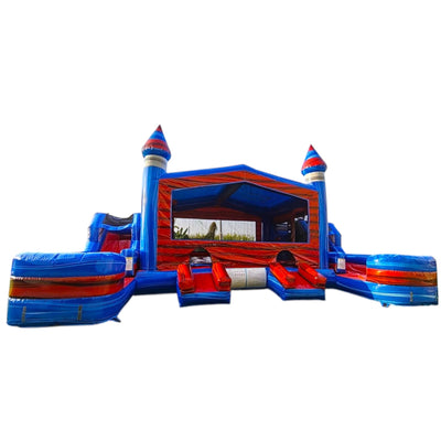 Baja Castle Epic Duo Commercial Inflatable Combo (Wet/Dry) - BounceWave Inflatable Sales