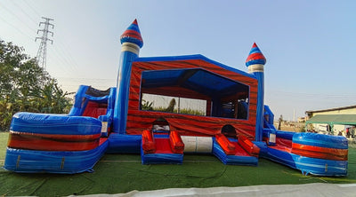 Baja Castle Epic Duo Commercial Inflatable Combo (Wet/Dry) - BounceWave Inflatable Sales