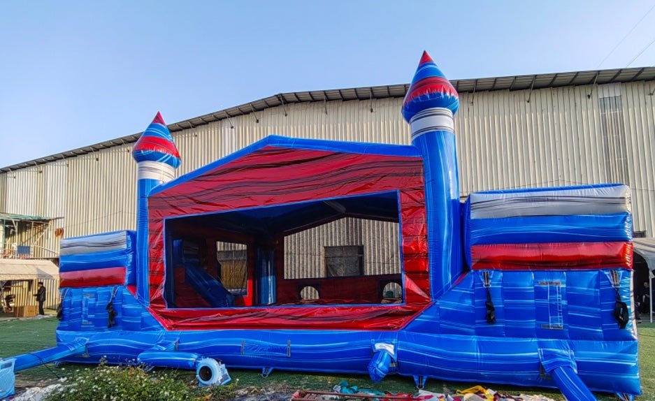 Baja Castle Epic Duo Commercial Inflatable Combo (Wet/Dry) - BounceWave Inflatable Sales